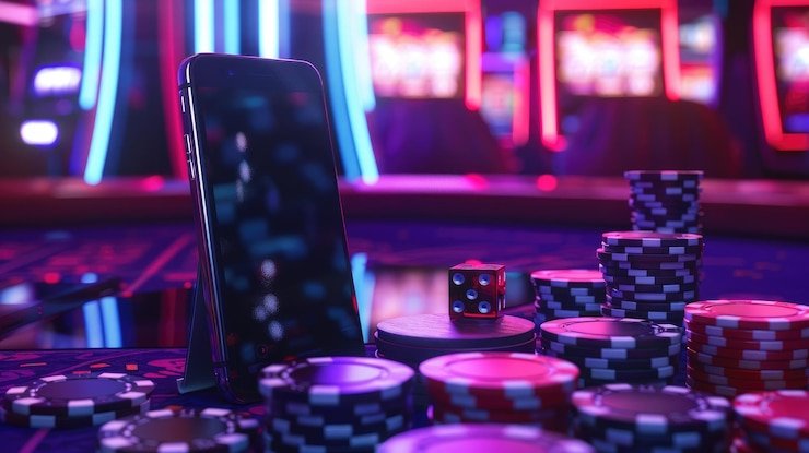 Betting layout on No Commission Baccarat table showing Player, Banker, Tie circles