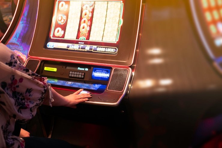 Multi-line win display Multiple paylines lit up after a winning spin
